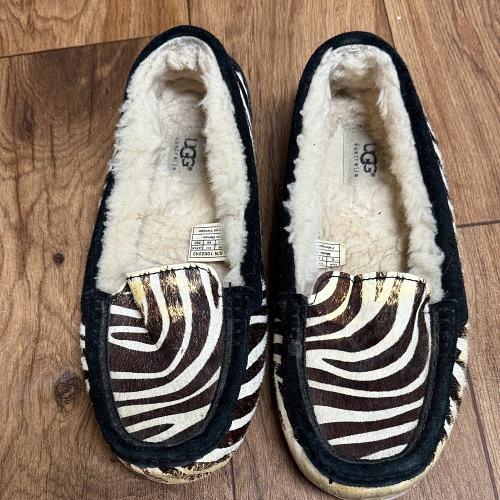 UGG Black and White Zebra Loafers